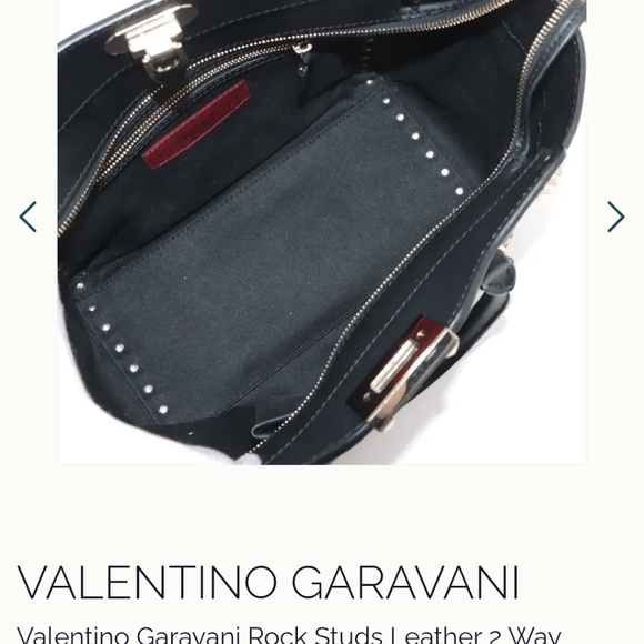 Valentino Garavani Black Tote with Silver Studs - Picture 9 of 13